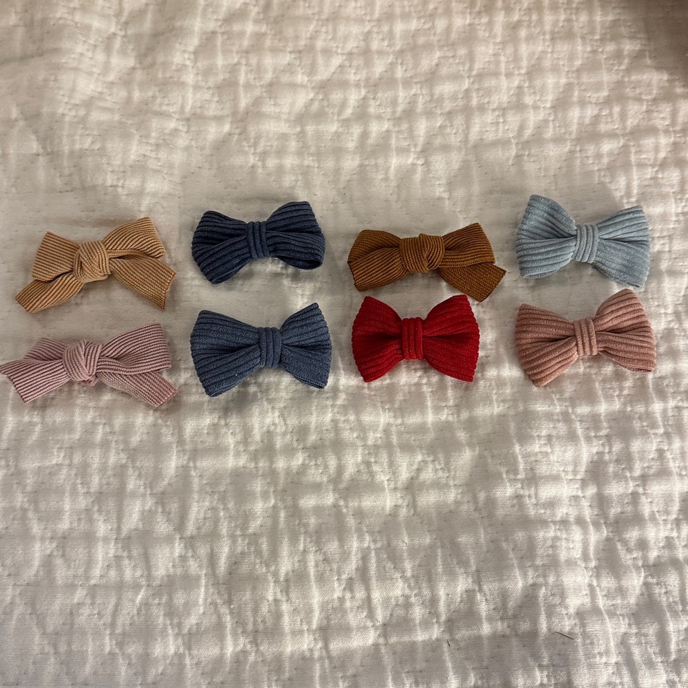 4/$22 Set of 8 Colorful Hair Bows